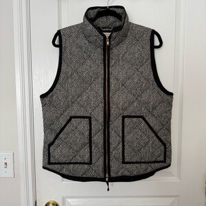 J.Crew Herringbone Vest – White & Cream – Size Large